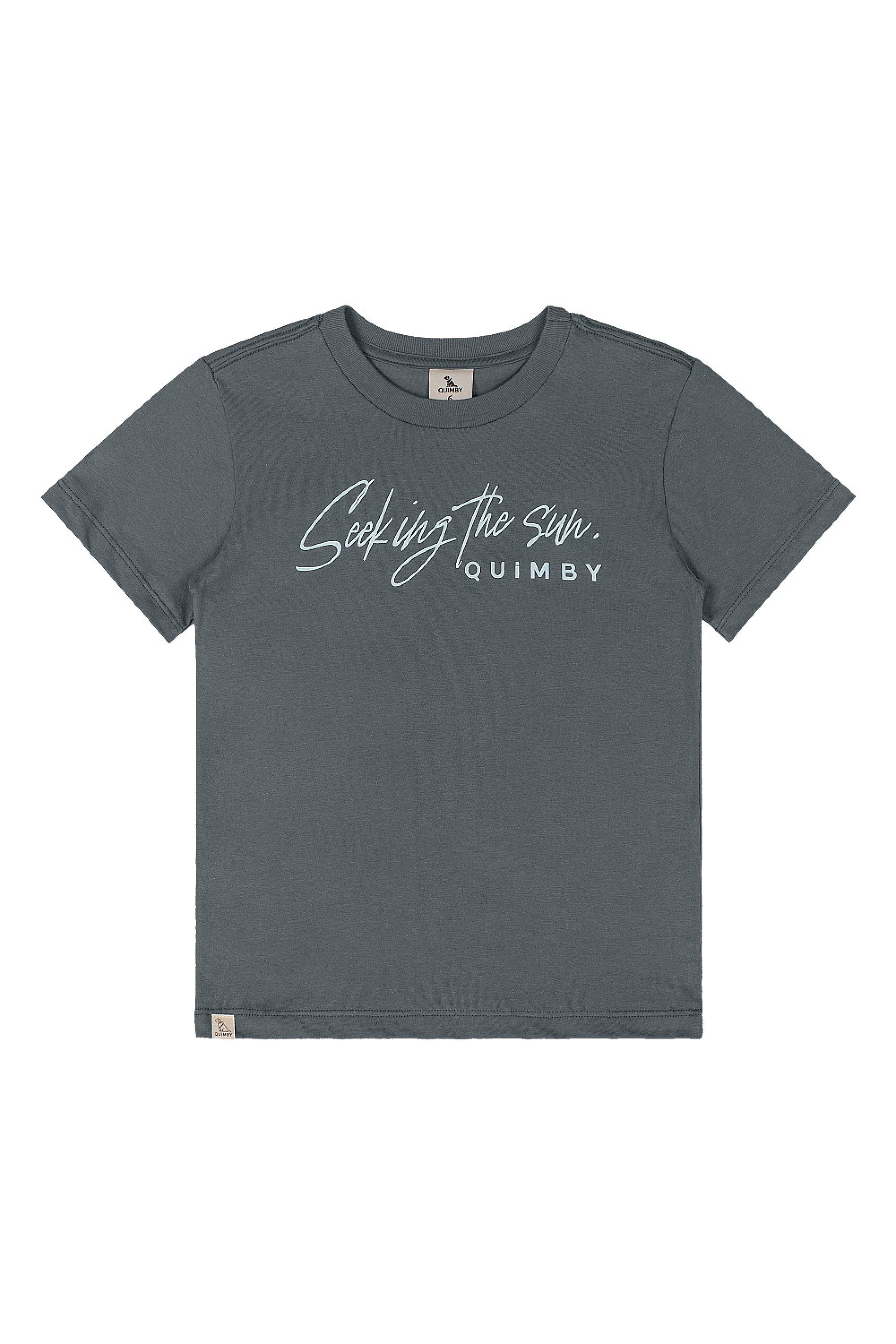 Conjunto Infantil com Camiseta e Bermuda Tropical (Cinza Escuro) Quimby - Imagem 27